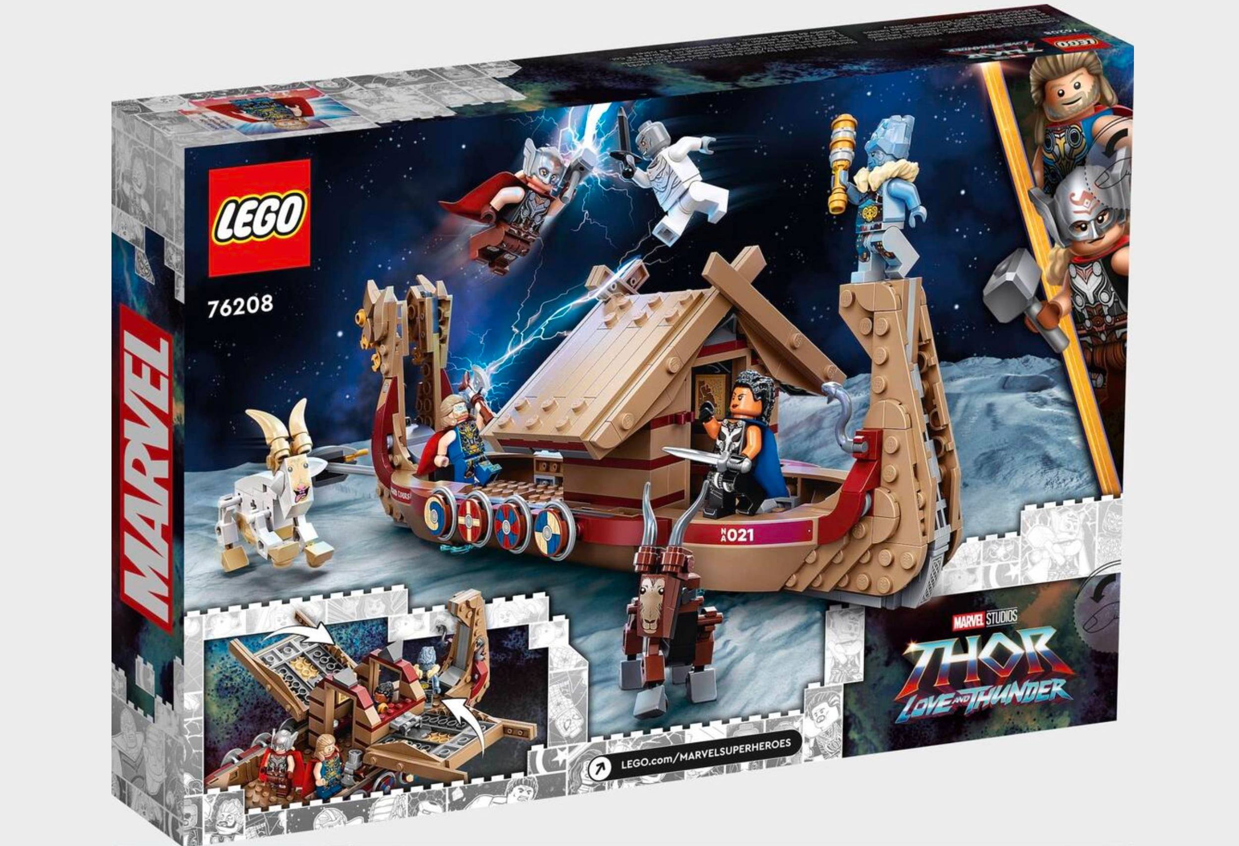 Empaque de set de lego de thor